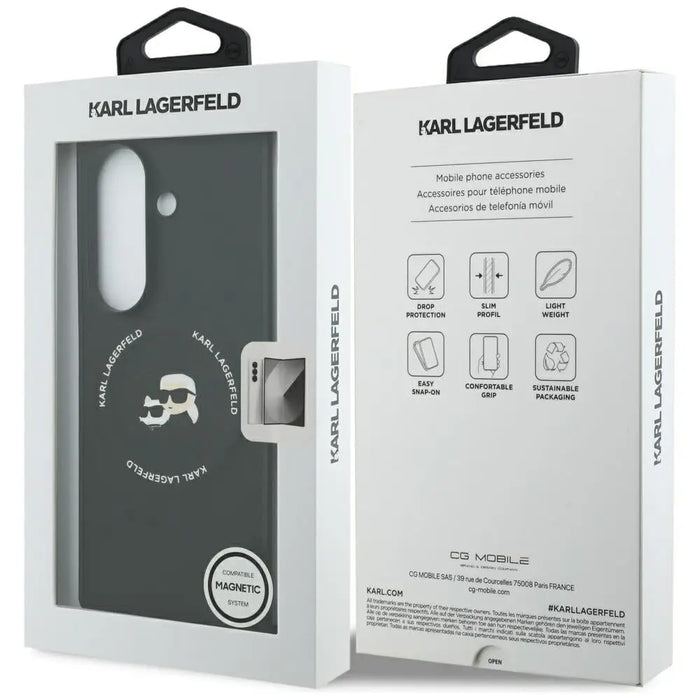 Karl Lagerfeld Karl&Choupette Logo MagSafe Case for Samsung Galaxy Z Fold7 - Black - *Kategoria tymczasowa<<<HurtelXML