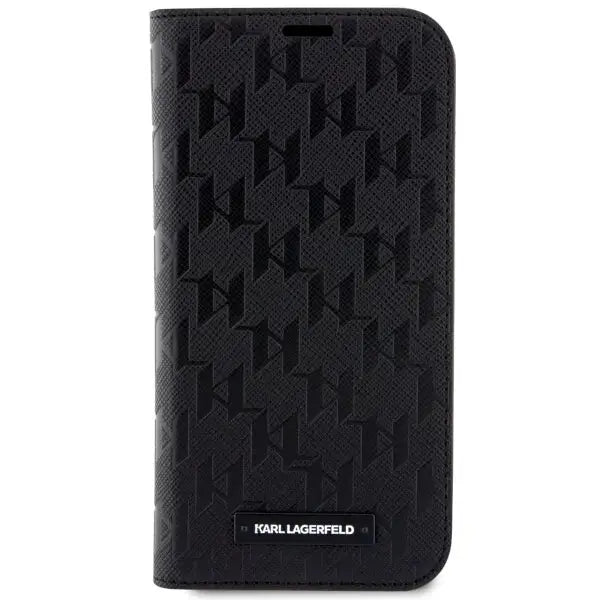 Karl Lagerfeld KLBKP14XSAKLHPK iPhone 14 Pro Max 6.7’’ bookcase black/black Saffiano Monogram - Cell phone cases