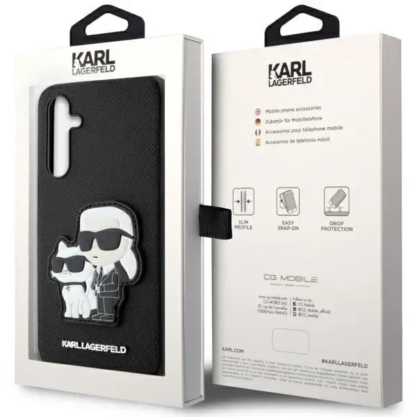 Karl Lagerfeld KLHCA34SANKCPK A34 5G A346 hardcase black/black Saffiano Karl & Choupette - Cell phone cases