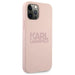 Karl Lagerfeld KLHCP12LSTKLTLP iPhone 12 Pro Max 6,7’’ Silicone Stack Logo różowy/pink - Cell phone cases