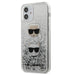 Karl Lagerfeld KLHCP12SKCGLSL iPhone 12 mini 5,4’’ srebrny/silver hardcase Liquid Glitter Karl&Choupette - Cell phone