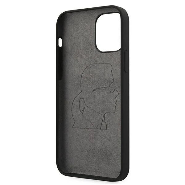 Karl Lagerfeld KLHCP12SSLFKBK iPhone 12 mini 5,4’’ hardcase czarny/black Silicone Iconic - Cell phone cases