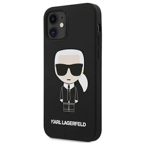 Karl Lagerfeld KLHCP12SSLFKBK iPhone 12 mini 5,4’’ hardcase czarny/black Silicone Iconic - Cell phone cases