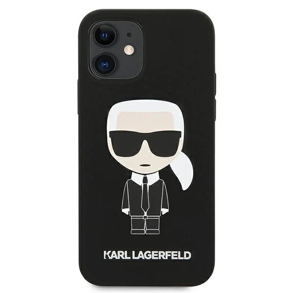 Karl Lagerfeld KLHCP12SSLFKBK iPhone 12 mini 5,4’’ hardcase czarny/black Silicone Iconic - Cell phone cases