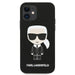 Karl Lagerfeld KLHCP12SSLFKBK iPhone 12 mini 5,4’’ hardcase czarny/black Silicone Iconic - Cell phone cases