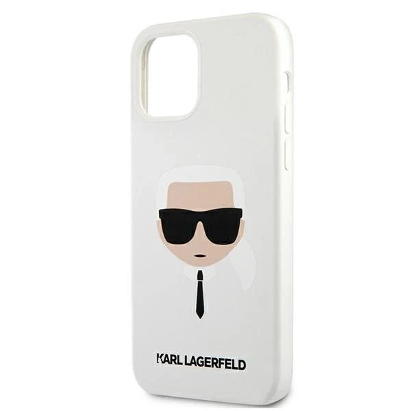 Karl Lagerfeld KLHCP12SSLKHWH iPhone 12 mini 5,4’’ biały/white hardcase Silicone Karl`s Head - Cell phone cases