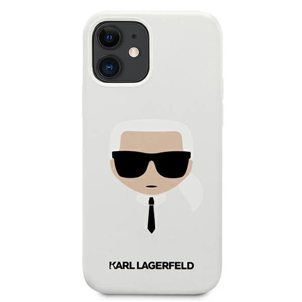 Karl Lagerfeld KLHCP12SSLKHWH iPhone 12 mini 5,4’’ biały/white hardcase Silicone Karl`s Head - Cell phone cases