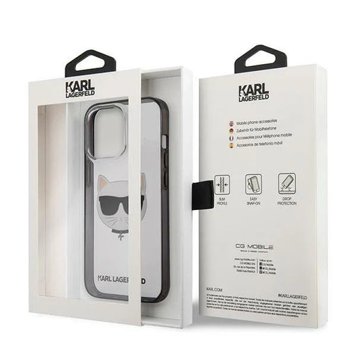 Karl Lagerfeld KLHCP13LHCHCK iPhone 13 Pro / 13 6,1’’ transparent Ikonik Choupette - Cell phone cases