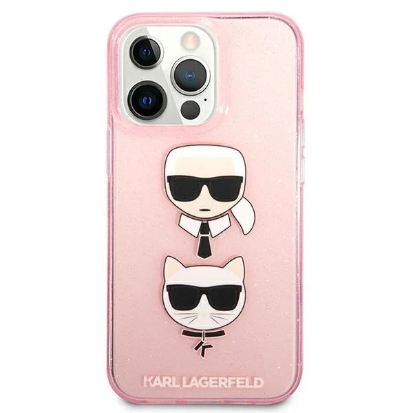 Karl Lagerfeld KLHCP13LKCTUGLP iPhone 13 Pro / 13 6,1’’ różowy/pink hardcase Glitter Karl’s & Choupette - Cell phone
