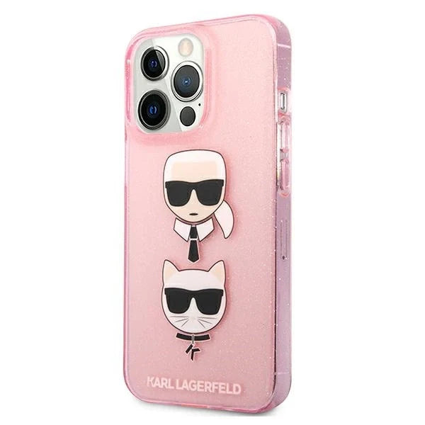 Karl Lagerfeld KLHCP13LKCTUGLP iPhone 13 Pro / 13 6,1’’ różowy/pink hardcase Glitter Karl’s & Choupette - Cell phone