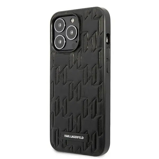 Karl Lagerfeld KLHCP13LMNMP1K iPhone 13 Pro / 13 6.1 ’hardcase black / black Monogram Plaque - Cell phone cases