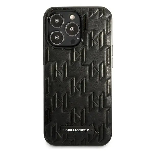 Karl Lagerfeld KLHCP13LMNMP1K iPhone 13 Pro / 13 6.1 ’hardcase black / black Monogram Plaque - Cell phone cases