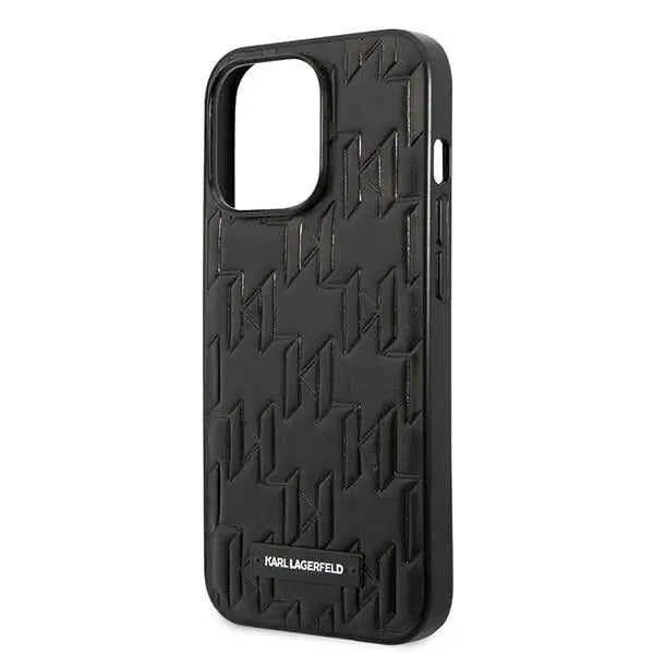 Karl Lagerfeld KLHCP13LMNMP1K iPhone 13 Pro / 13 6.1 ’hardcase black / black Monogram Plaque - Cell phone cases