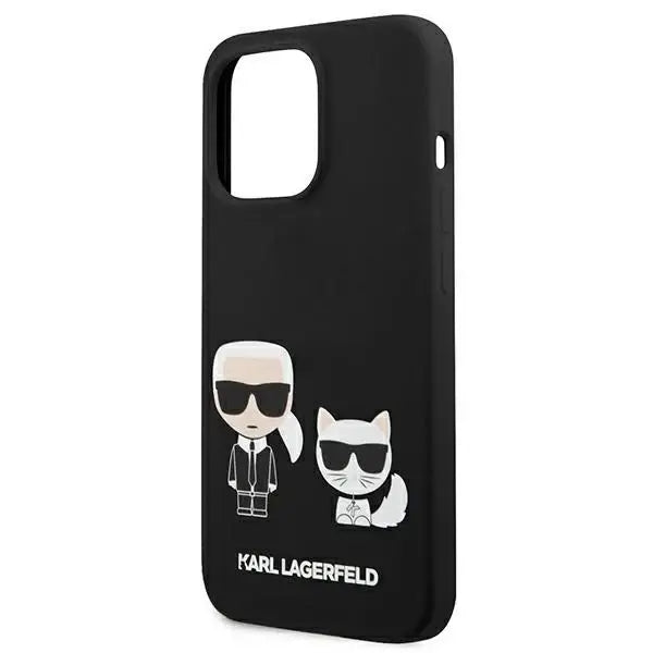 Karl Lagerfeld KLHCP13LSSKCK iPhone 13 Pro / 13 6.1’’ hardcase black/black Silicone Karl & Choupette - Cell phone cases