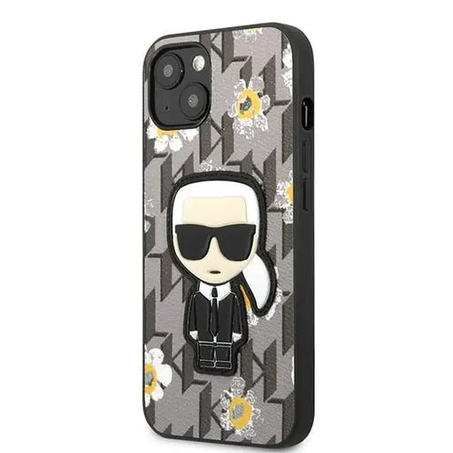Karl Lagerfeld KLHCP13MPMNFIK1 iPhone 13 6.1’’ grey/grey Flower Ikonik Karl - Cell phone cases and covers<<<HurtelXML