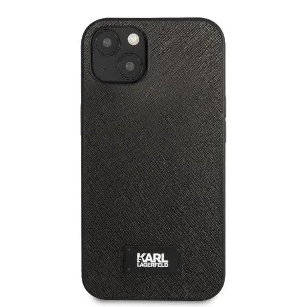 Karl Lagerfeld KLHCP13MSFMP2K iPhone 13 6.1’’ hardcase black/black Saffiano Plaque - Cell phone cases