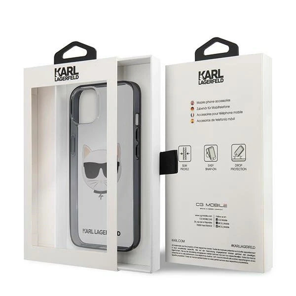 Karl Lagerfeld KLHCP13SHCHCK iPhone 13 mini 5,4’’ transparent Ikonik Choupette - Cell phone cases and covers<<<HurtelXML