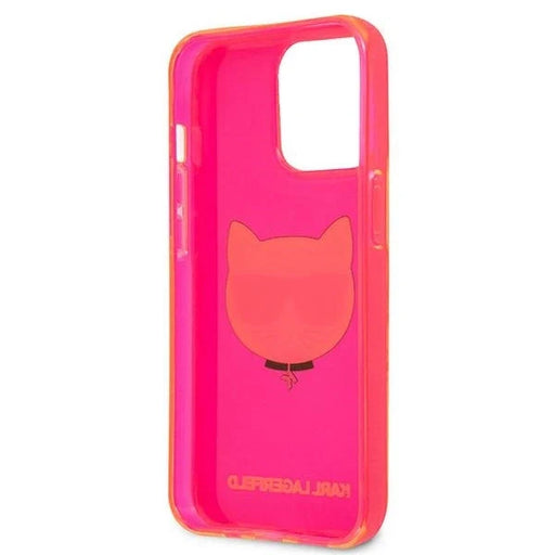 Karl Lagerfeld KLHCP13XCHTRP iPhone 13 Pro Max 6.7’’ pink/pink hardcase Glitter Choupette Fluo - Cell phone cases