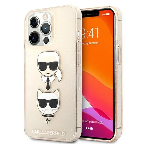 Karl Lagerfeld KLHCP13XKCTUGLGO iPhone 13 Pro Max 6,7’’ złoty/gold hardcase Glitter Karl`s & Choupette - Cell phone