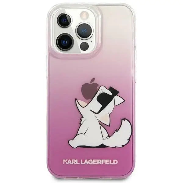 Karl Lagerfeld KLHCP14LCFNRCPI iPhone 14 Pro 6.1 ’hardcase pink / pink Choupette Fun - Cell phone cases