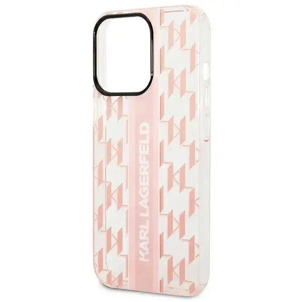 Karl Lagerfeld KLHCP14LHKLSPCP iPhone 14 Pro 6.1 ’hardcase pink / pink Mono Vertical Stripe - Cell phone cases