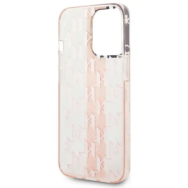 Karl Lagerfeld KLHCP14LHKLSPCP iPhone 14 Pro 6.1 ’hardcase pink / pink Mono Vertical Stripe - Cell phone cases