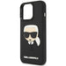 Karl Lagerfeld KLHCP14LKH3DBK iPhone 14 Pro 6.1 ’black / black hardcase 3D Rubber Karl`s Head - Cell phone cases