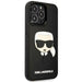 Karl Lagerfeld KLHCP14LKH3DBK iPhone 14 Pro 6.1 ’black / black hardcase 3D Rubber Karl`s Head - Cell phone cases