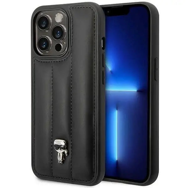 Karl Lagerfeld KLHCP14LPSQPK iPhone 14 Pro 6,1’’ hardcase czarny/black Puffy Ikonik Pin - Cell phone cases