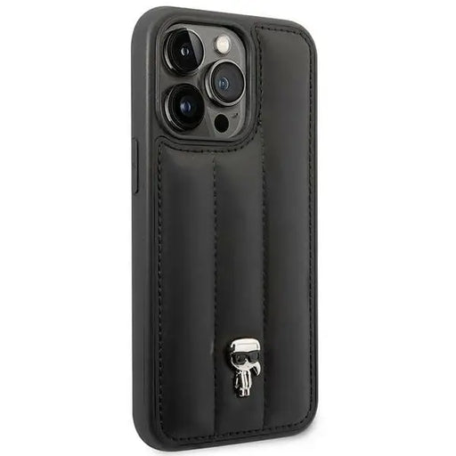 Karl Lagerfeld KLHCP14LPSQPK iPhone 14 Pro 6,1’’ hardcase czarny/black Puffy Ikonik Pin - Cell phone cases