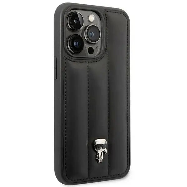 Karl Lagerfeld KLHCP14LPSQPK iPhone 14 Pro 6,1’’ hardcase czarny/black Puffy Ikonik Pin - Cell phone cases