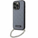 Karl Lagerfeld KLHCP14LSACKLHPG iPhone 14 Pro 6.1’’ silver/silver hardcase Saffiano Monogram Chain - Cell phone cases