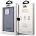 Karl Lagerfeld KLHCP14LSACKLHPG iPhone 14 Pro 6.1’’ silver/silver hardcase Saffiano Monogram Chain - Cell phone cases