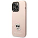 Karl Lagerfeld KLHCP14LSLCTPI iPhone 14 Pro 6.1 ’hardcase light pink / light pink Silicone Choupette Body - Cell phone