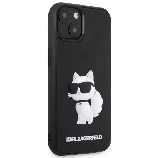 Karl Lagerfeld KLHCP14M3DRKHNK iPhone 14 Plus 6.7’’ black/black hardcase Rubber Choupette 3D - Cell phone cases