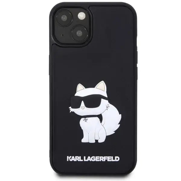 Karl Lagerfeld KLHCP14M3DRKHNK iPhone 14 Plus 6.7’’ black/black hardcase Rubber Choupette 3D - Cell phone cases