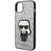 Karl Lagerfeld KLHCP14MGFKPG iPhone 14 Plus 6.7 ’hardcase silver / silver Glitter Flakes Ikonik - Cell phone cases