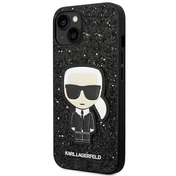 Karl Lagerfeld KLHCP14MGFKPK iPhone 14 Plus 6.7 ’hardcase black / black Glitter Flakes Ikonik - Cell phone cases