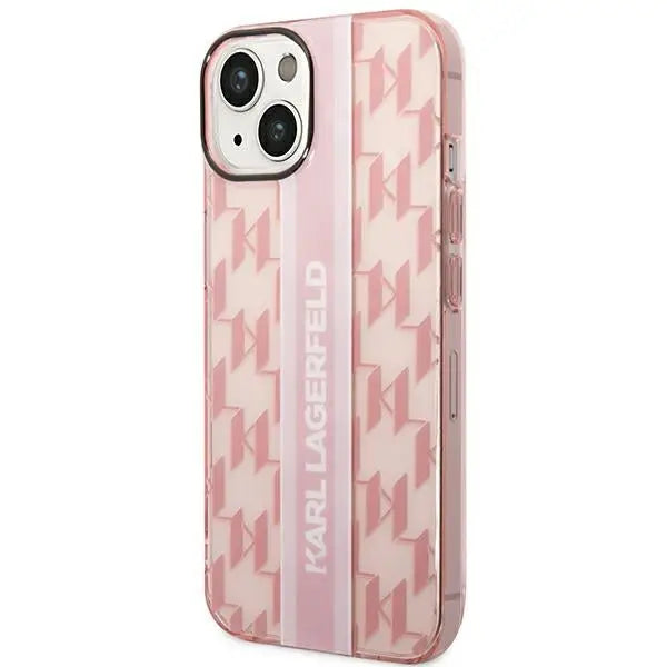 Karl Lagerfeld KLHCP14MHKLSPCP iPhone 14 Plus 6.7 ’hardcase pink / pink Mono Vertical Stripe - Cell phone cases