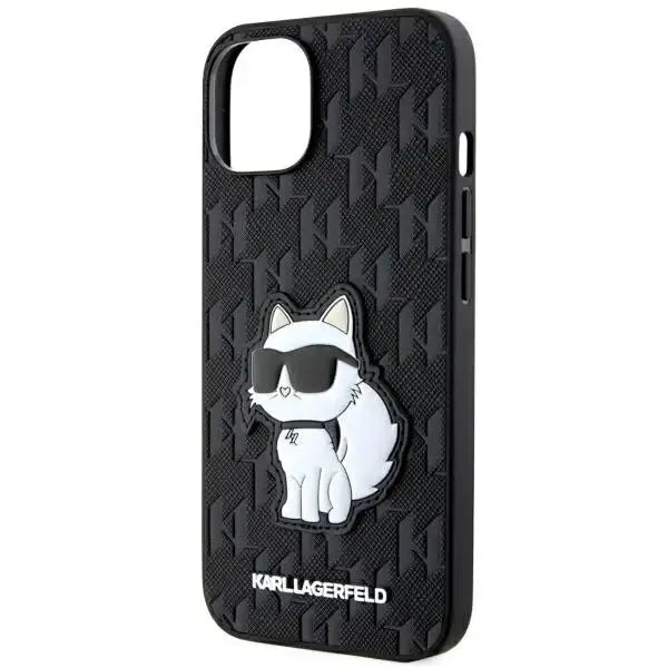 Karl Lagerfeld KLHCP14MSAKHPCK iPhone 14 Plus 6.7’’ black/black Saffiano Monogram Choupette - Cell phone cases