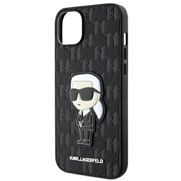 Karl Lagerfeld KLHCP14MSAKHPKK iPhone 14 Plus 6.7’’ black/black Saffiano Monogram Ikonik - Cell phone cases