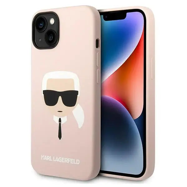 Karl Lagerfeld KLHCP14MSLKHLP iPhone 14 Plus 6.7 ’hardcase pink / pink Silicone Karl’s Head - Cell phone cases