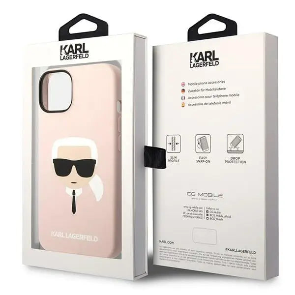 Karl Lagerfeld KLHCP14MSLKHLP iPhone 14 Plus 6.7 ’hardcase pink / pink Silicone Karl’s Head - Cell phone cases