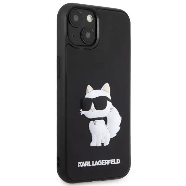 Karl Lagerfeld KLHCP14S3DRKHNK iPhone 14 6.1’’ black/black hardcase Rubber Choupette 3D - Cell phone cases