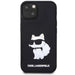 Karl Lagerfeld KLHCP14S3DRKHNK iPhone 14 6.1’’ black/black hardcase Rubber Choupette 3D - Cell phone cases