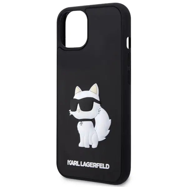 Karl Lagerfeld KLHCP14S3DRKHNK iPhone 14 6.1’’ black/black hardcase Rubber Choupette 3D - Cell phone cases