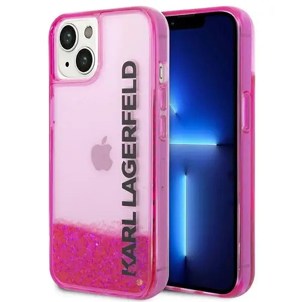 Karl Lagerfeld KLHCP14SLCKVF iPhone 14 6,1’’ różowy/pink hardcase Liquid Glitter Elong - Cell phone cases