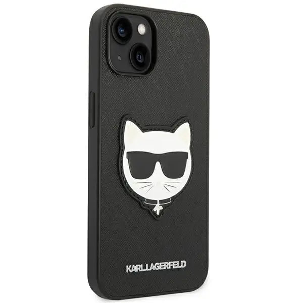 Karl Lagerfeld KLHCP14SSAPCHK iPhone 14 6,1’’ hardcase czarny/black Saffiano Choupette Head Patch - Cell phone cases