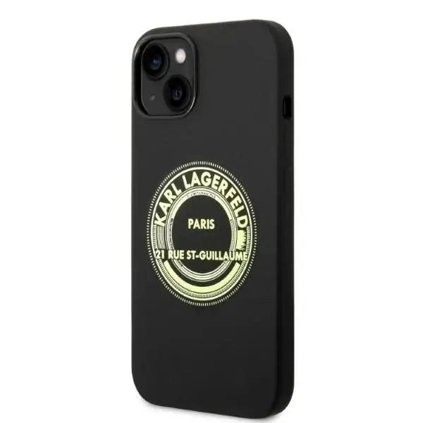 Karl Lagerfeld KLHCP14SSRSGRCK iPhone 14 6.1 ’hardcase black / black Silicone RSG - Cell phone cases