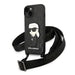 Karl Lagerfeld KLHCP14SSTKMK iPhone 14 6.1’’ black/black hardcase Monogram Ikonik Patch - Cell phone cases